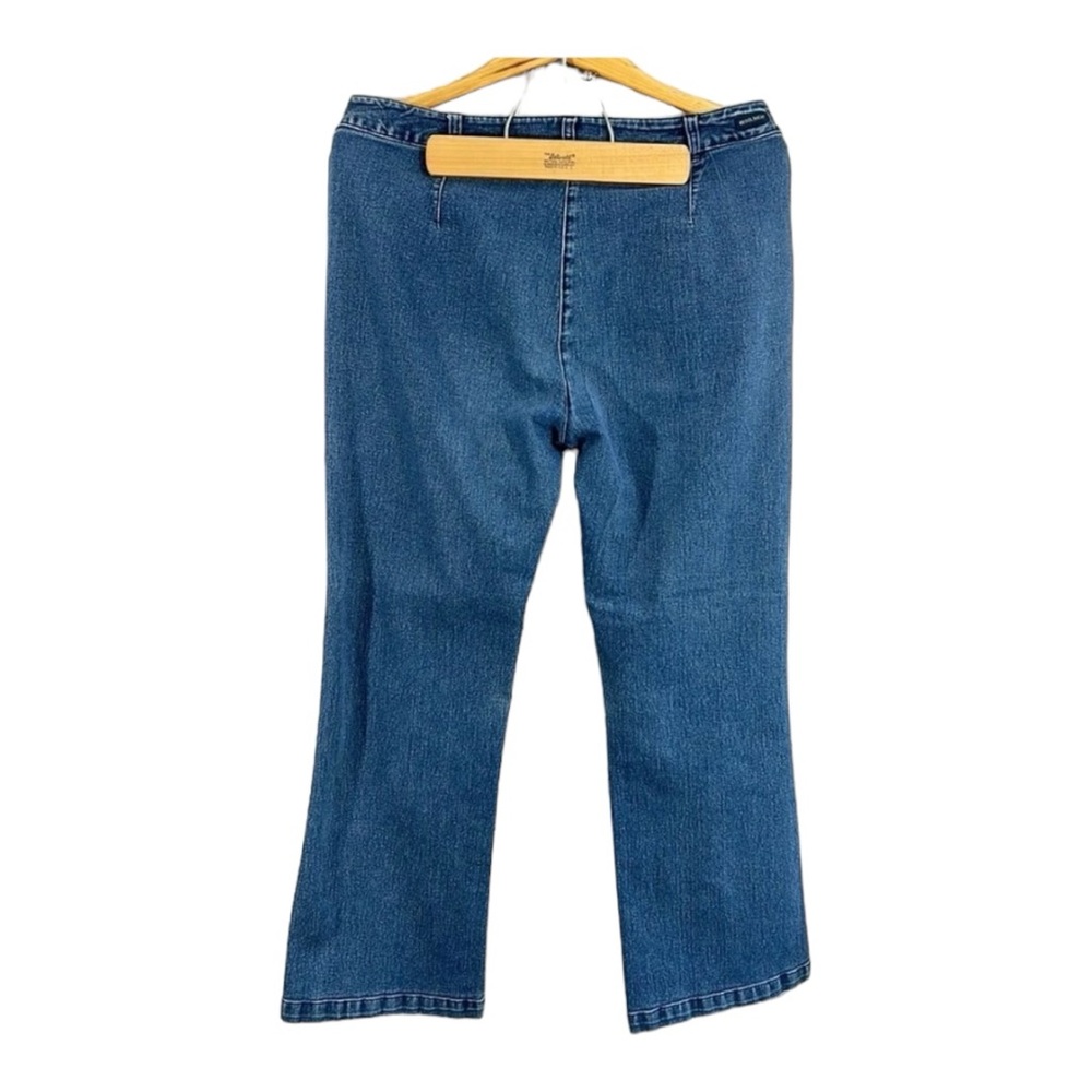Woolrich Vintage Stretch Bootcut Button Tab Trouser Style Jeans Size 10 Petite - Picture 2 of 6